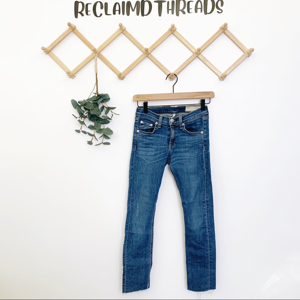 Rag & Bone Capri skinny jeans flawed